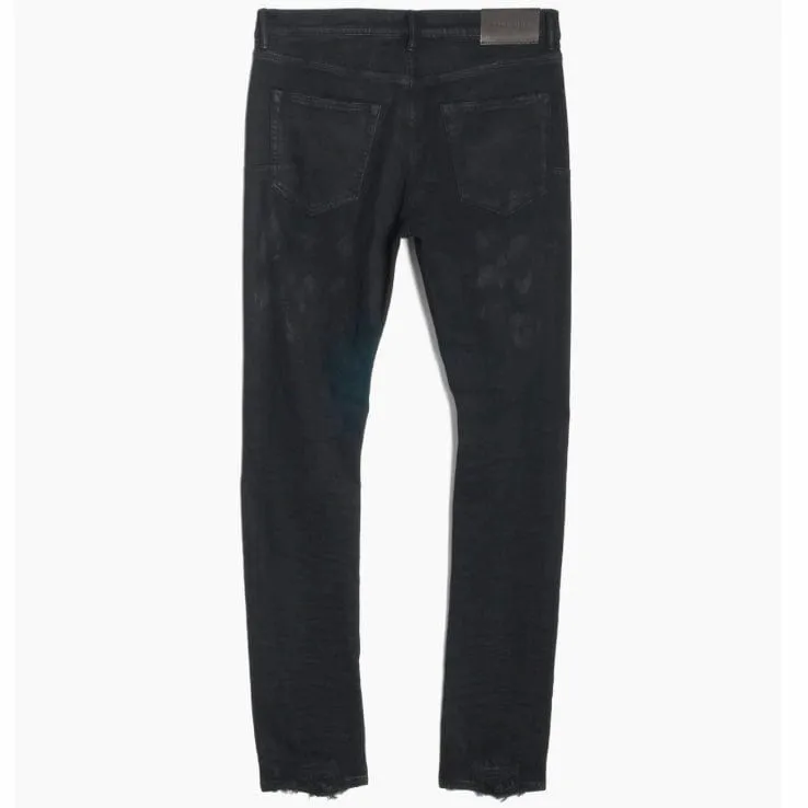 Purple Brand Low Rise Skinny Jean (Black Oil Spill) P001-BOP