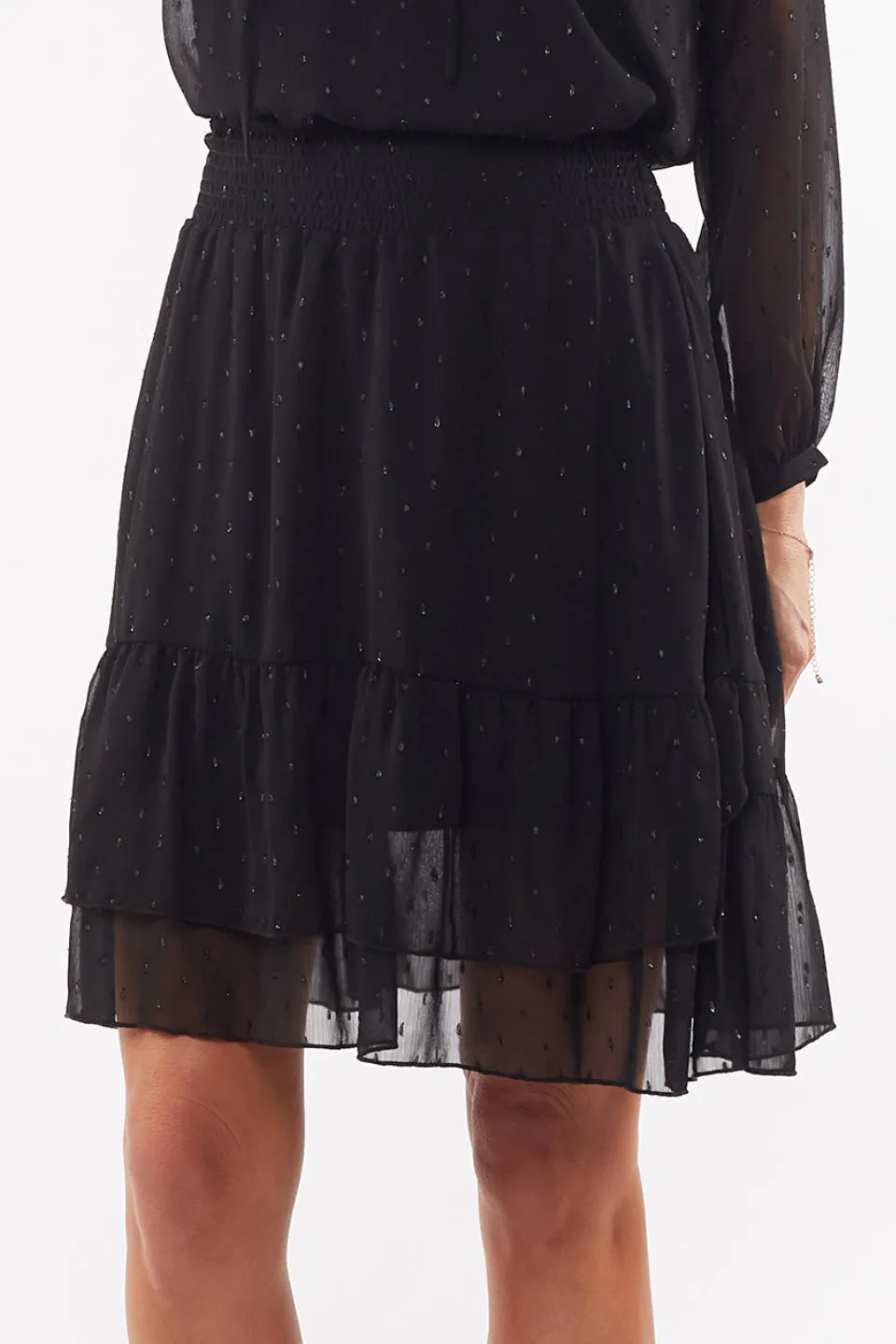 Rhodes Black Tiered Skirt