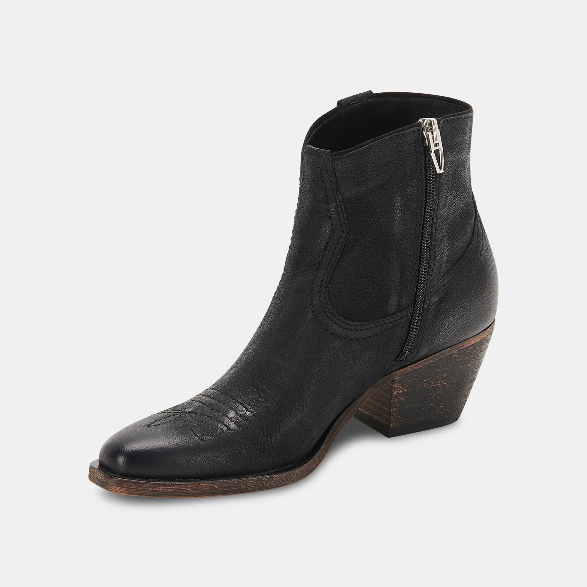 SILMA BOOTIES BLACK LEATHER