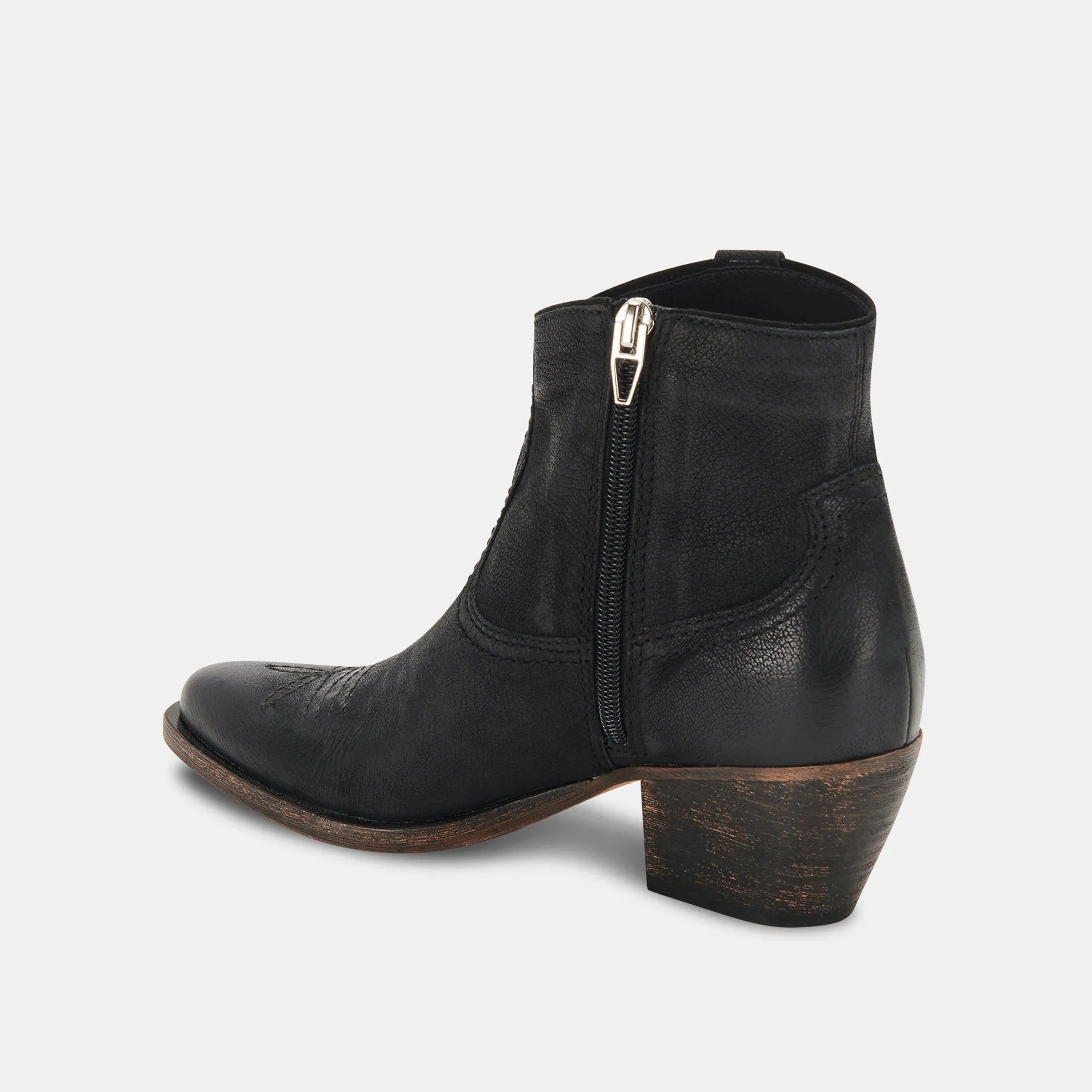 SILMA BOOTIES BLACK LEATHER