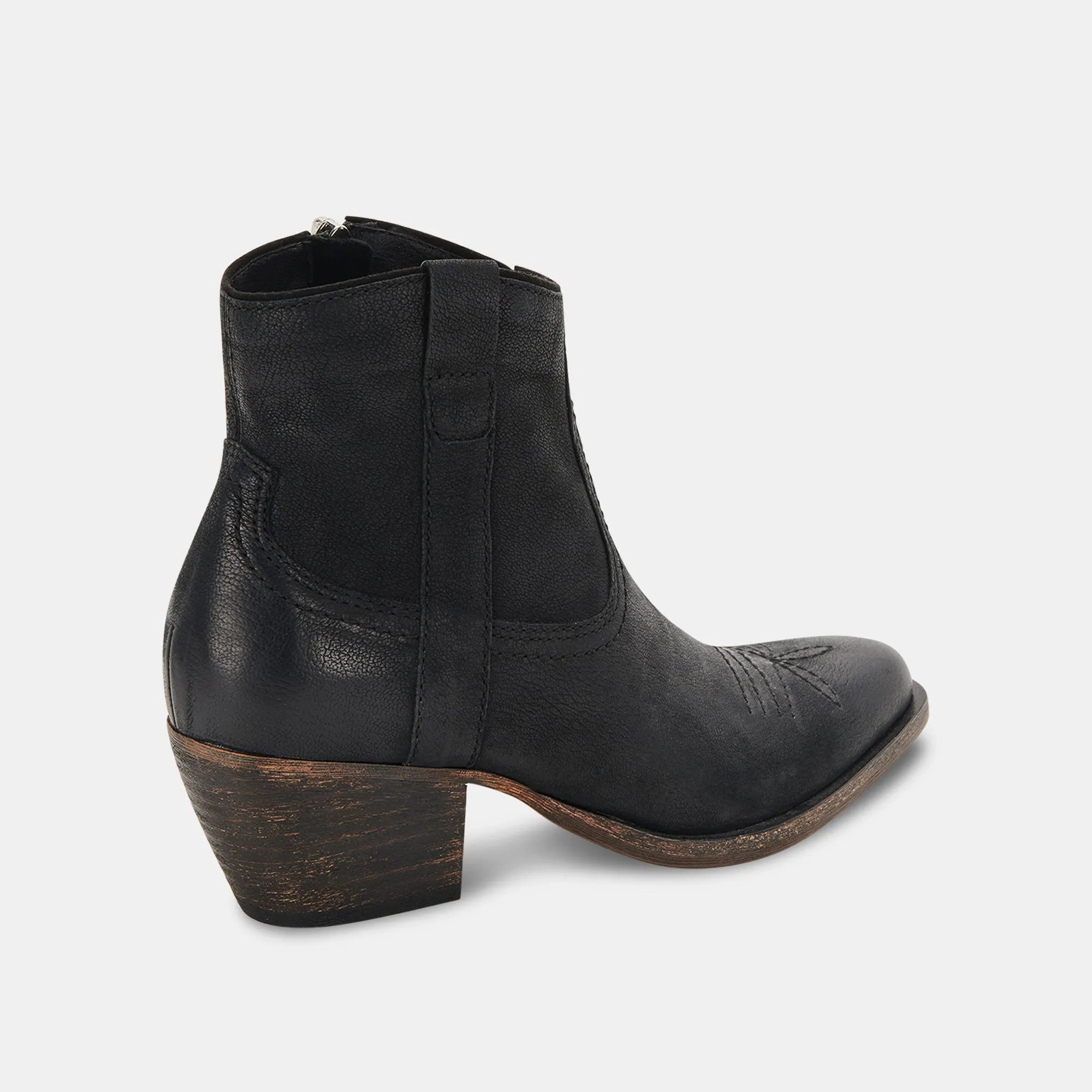 SILMA BOOTIES BLACK LEATHER