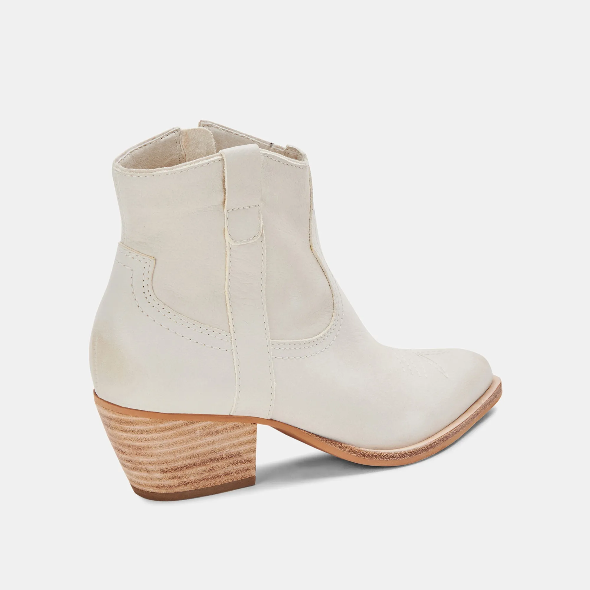 SILMA BOOTIES IVORY NUBUCK