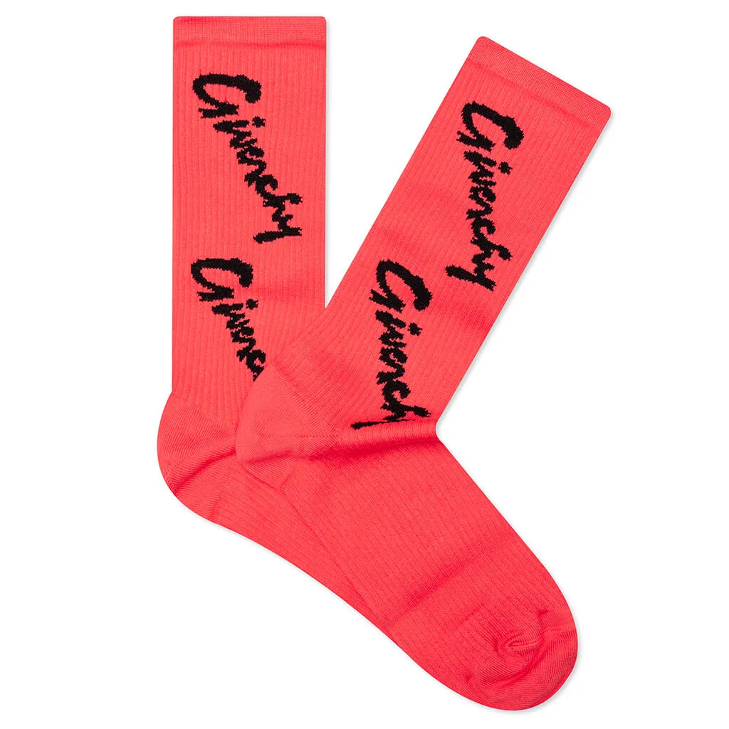 Socks - Pink/Black