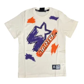 Starter short sleeve t-shirt for boys with 1249 cream print