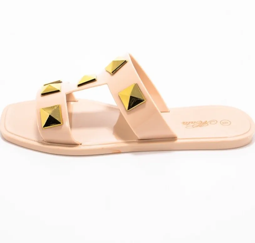 Studded Jelly Sandal