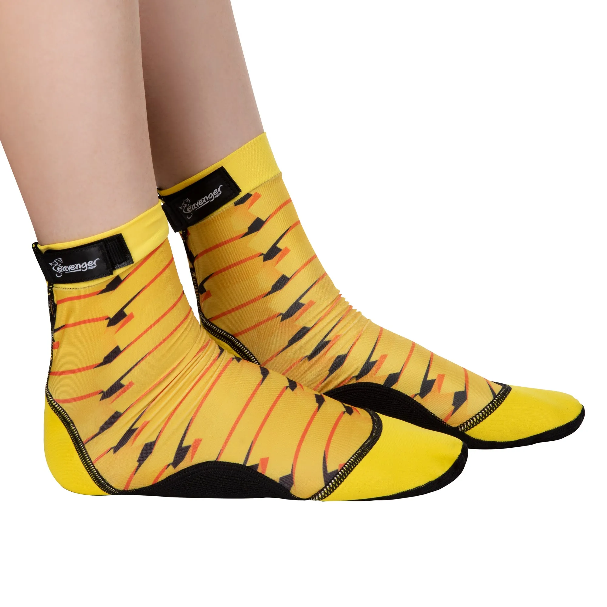 Tall SeaSnug Beach Socks - Yellow Ribbon