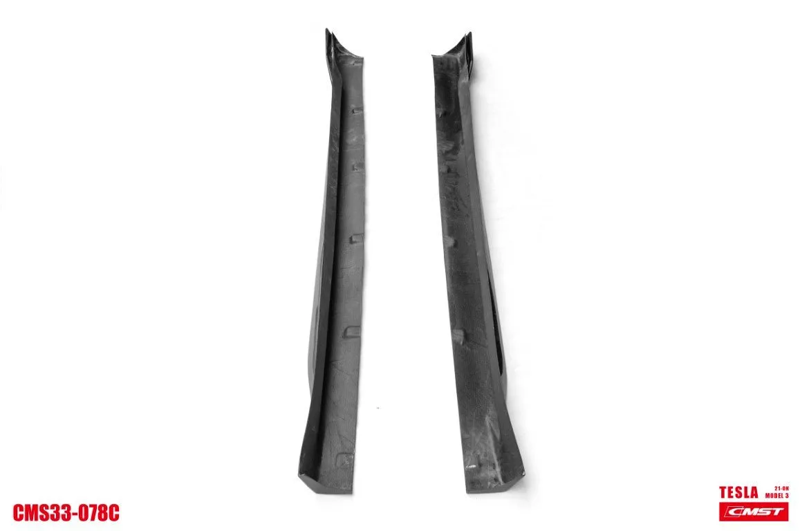 TESERY Tesla Model 3 Carbon Fiber Side Skirts Ver.4