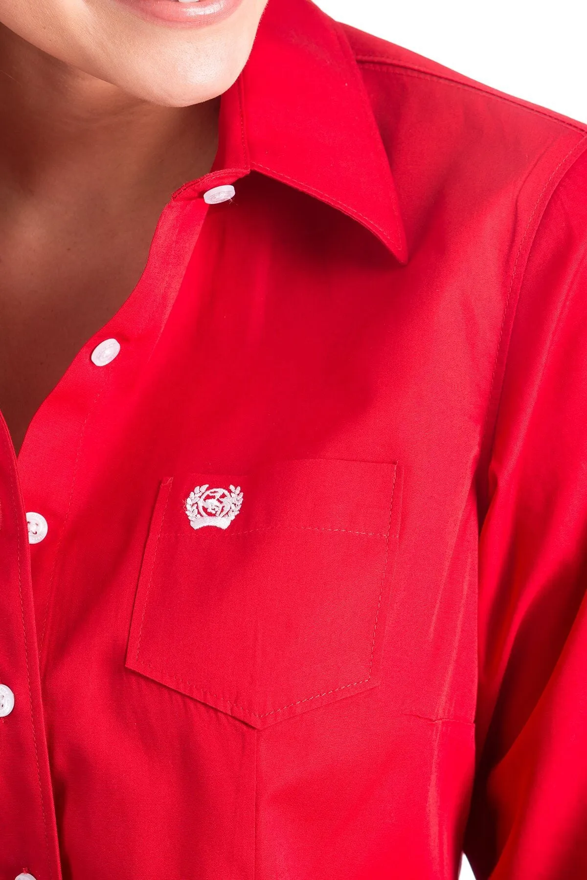 The Women's Cinch Red Solid Shirt