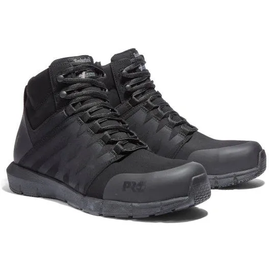 Timberland Pro Men's Radius Mid Comp Toe Work Boot- Black- TB1A28WF001