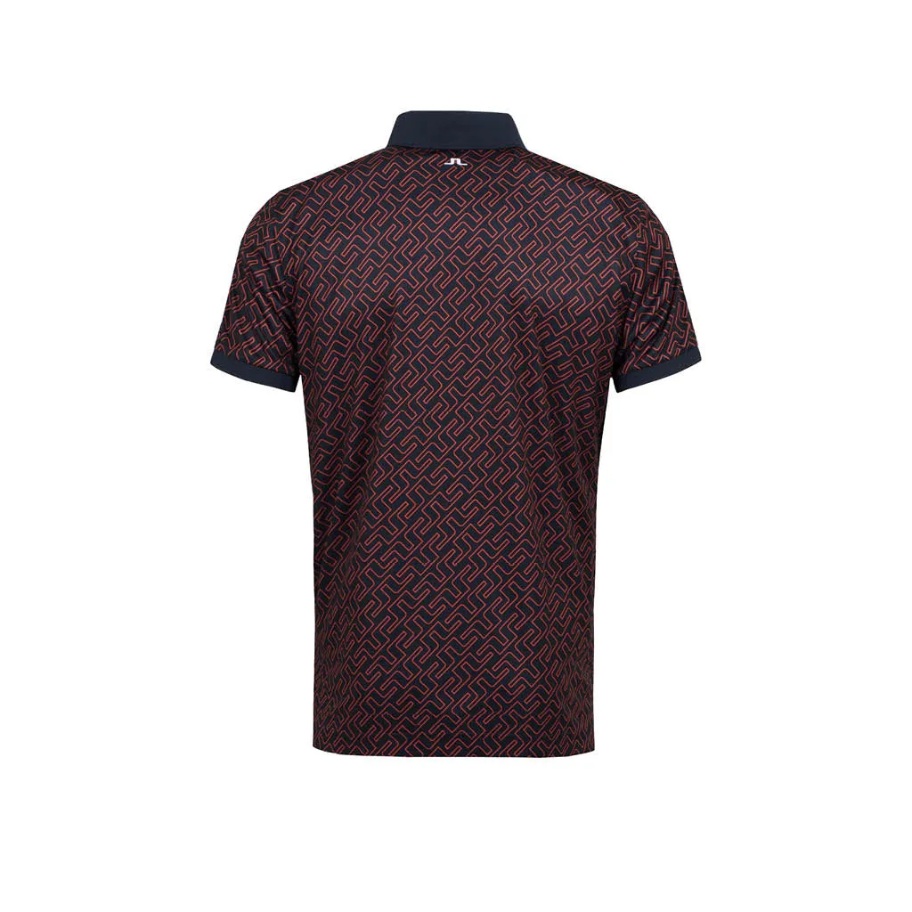 Tour Tech Reg Fit Print Polo Ketchup Bridge Monogram