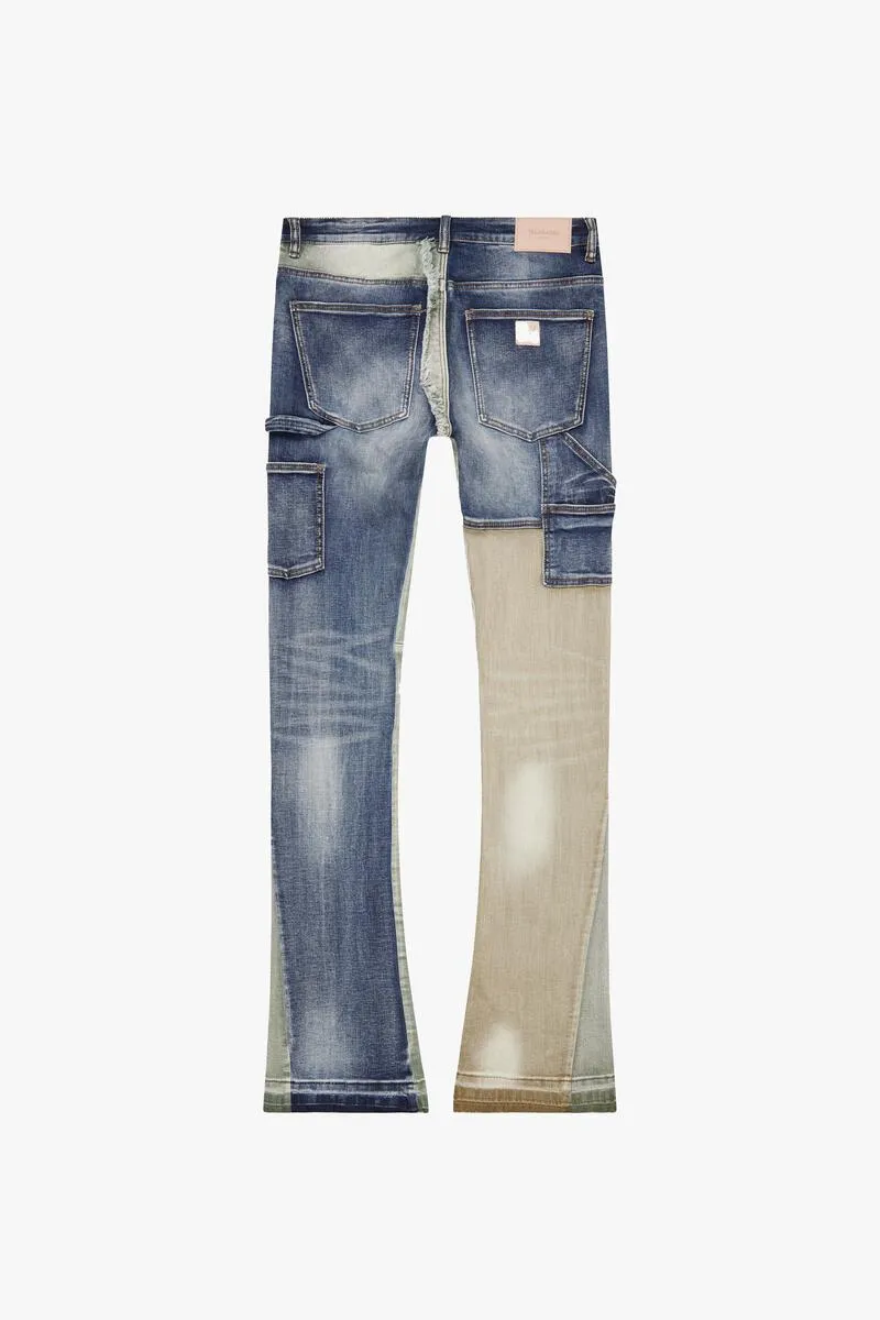 Valabasas Chicago Coral Reef-Inspired Stacked Flare Jeans