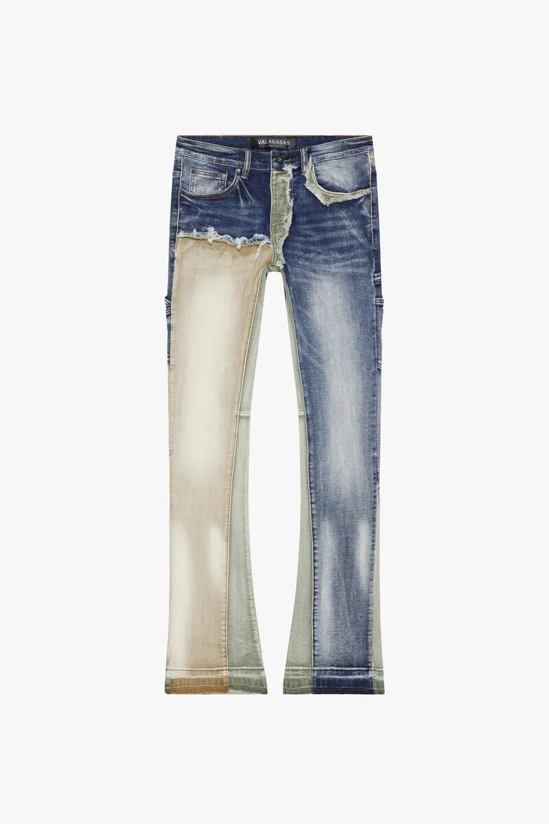 Valabasas Chicago Coral Reef-Inspired Stacked Flare Jeans