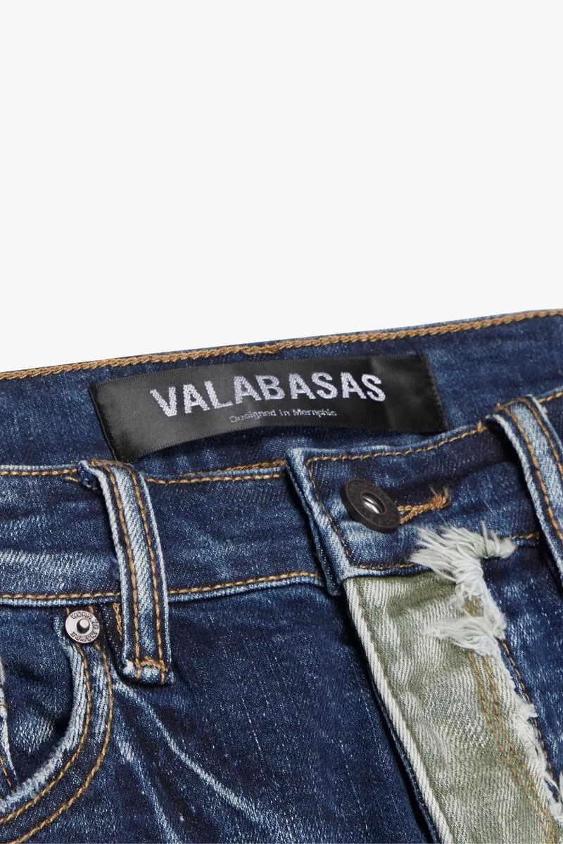 Valabasas Chicago Coral Reef-Inspired Stacked Flare Jeans