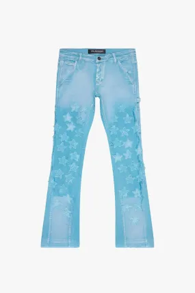 Valabasas V-STARS BLUE WASHED STACKED FLARE JEAN (BLUE WASHED)