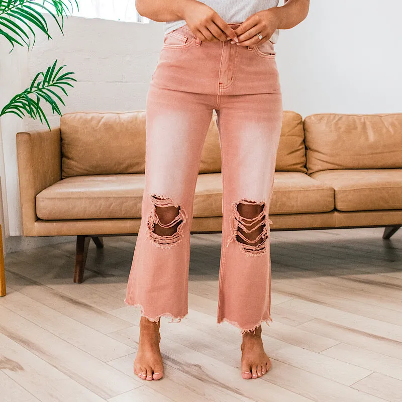 Vervet Melon 90's Crop Flare Jeans