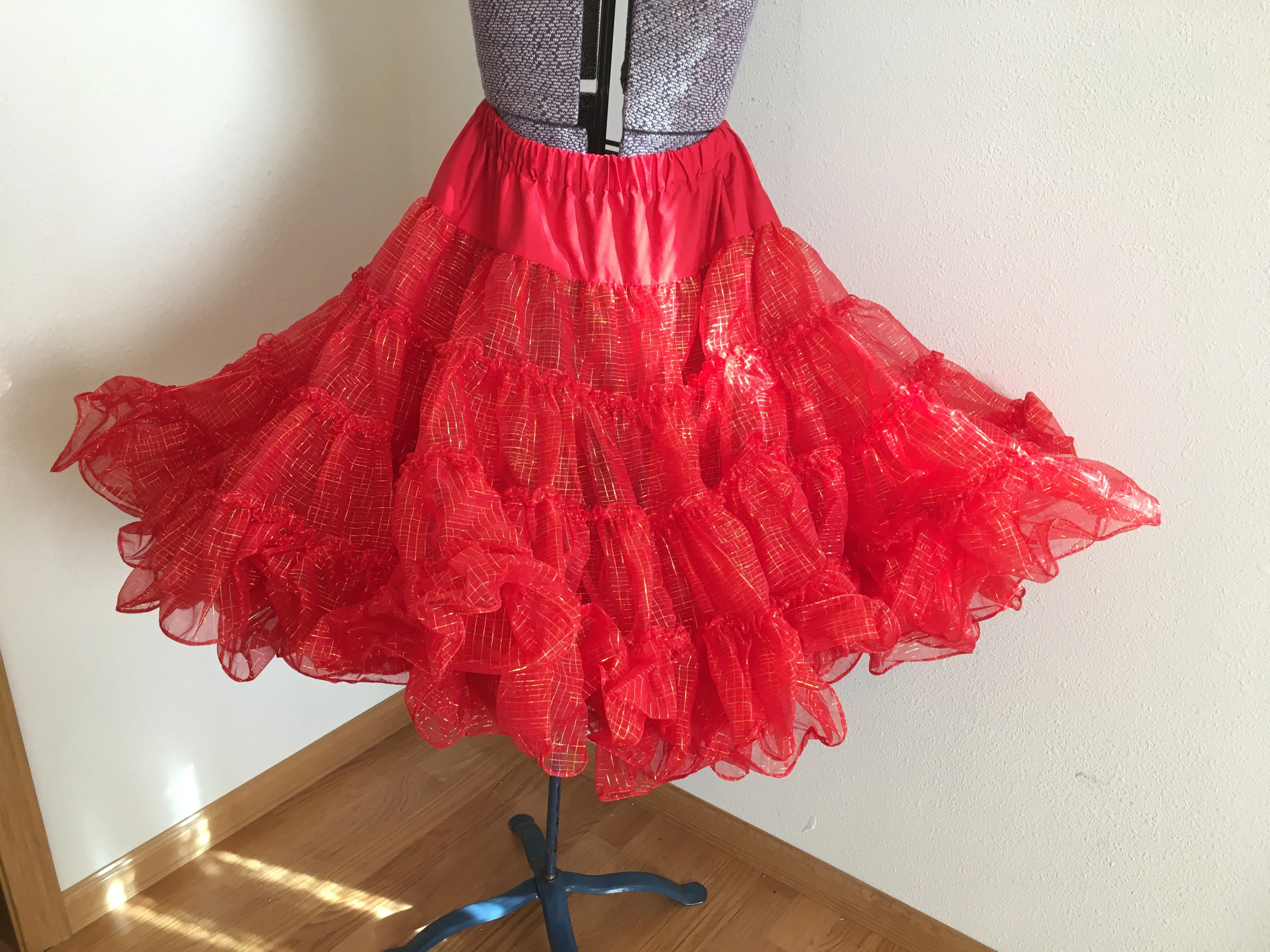 Vintage Square Dance Petticoats, Crinolines Organza Skirts