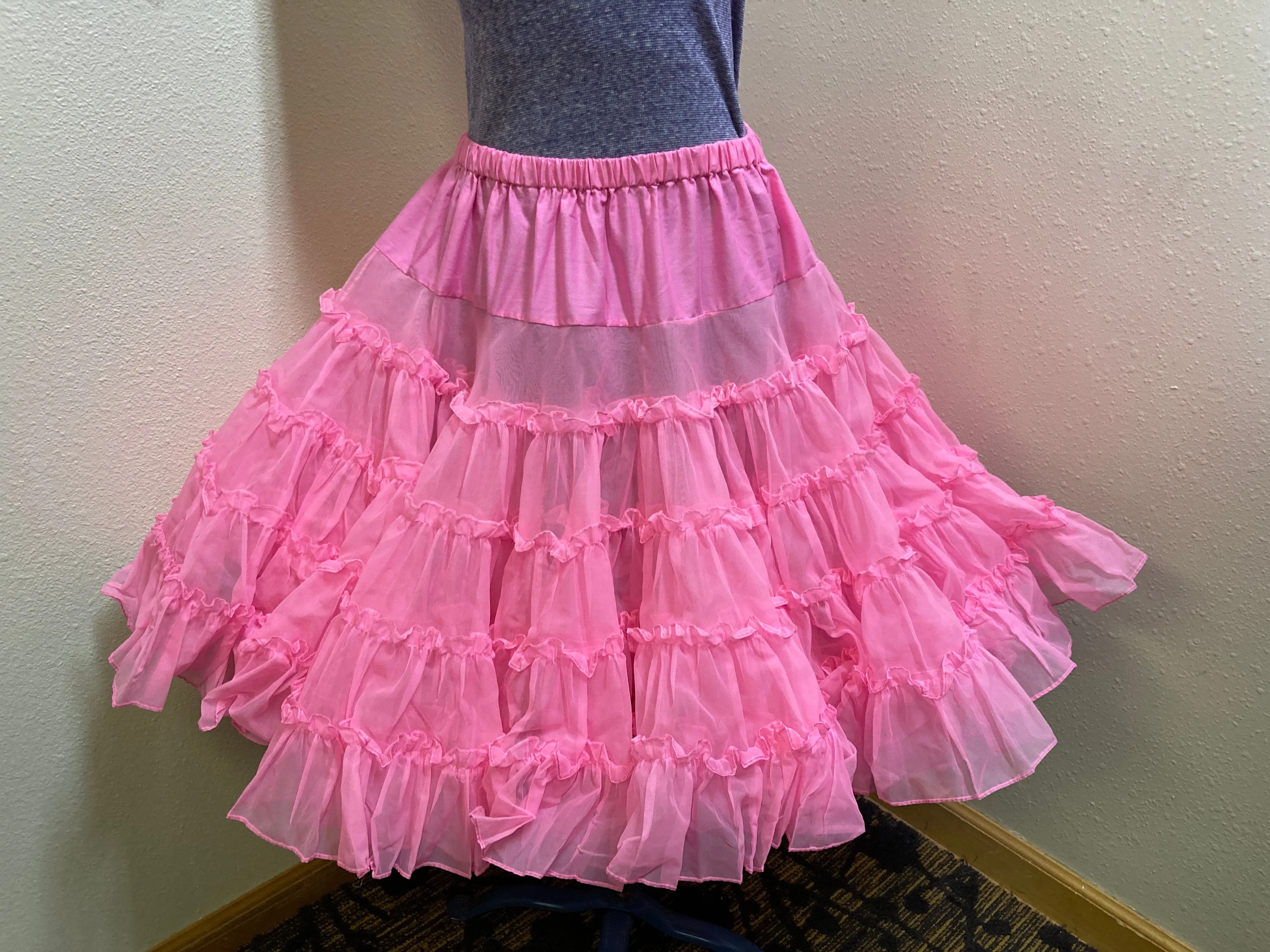 Vintage Square Dance Petticoats, Crinolines Organza Skirts